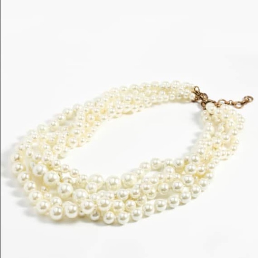 J.Crew Multi-strand Pearls Statement Necklace